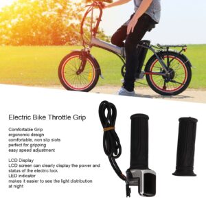 Yuecoom E Scooters Throttle Grip, Waterproof Adjustable Electric Bike Speed Governing Transfer Handle with LCD Display