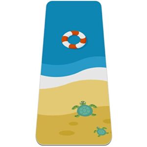 yoga mat, yoga mats for home workout, workout mat, exercise mats, pilates mat, sea turtle swimming beach