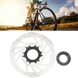 Disc Brake Rotor 140mm OD 44mm Hole Distance 6‑Bolt Central Lock Stainless Steel Bike Disc Brake Rotor, Mountain Bike Bicycle Rotors Modification Accessories