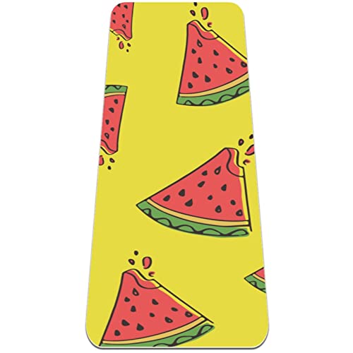 Yoga Mat, Yoga Mats for Home Workout, Workout Mat, Exercise Mats, Pilates Mat, Food Fruit Watermelon