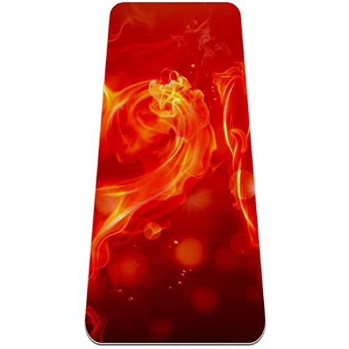 Yoga Mat, Yoga Mats for Home Workout, Workout Mat, Exercise Mats, Pilates Mat, Valentine's Day I Love You Fire