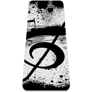 Yoga Mat, Yoga Mats for Home Workout, Workout Mat, Exercise Mats, Pilates Mat, Music Note