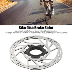 Disc Brake Rotor 140mm OD 44mm Hole Distance 6‑Bolt Central Lock Stainless Steel Bike Disc Brake Rotor, Mountain Bike Bicycle Rotors Modification Accessories