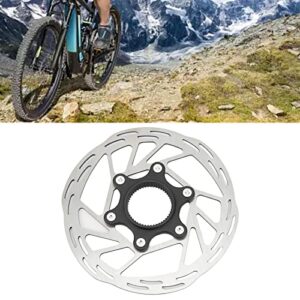 Disc Brake Rotor 140mm OD 44mm Hole Distance 6‑Bolt Central Lock Stainless Steel Bike Disc Brake Rotor, Mountain Bike Bicycle Rotors Modification Accessories