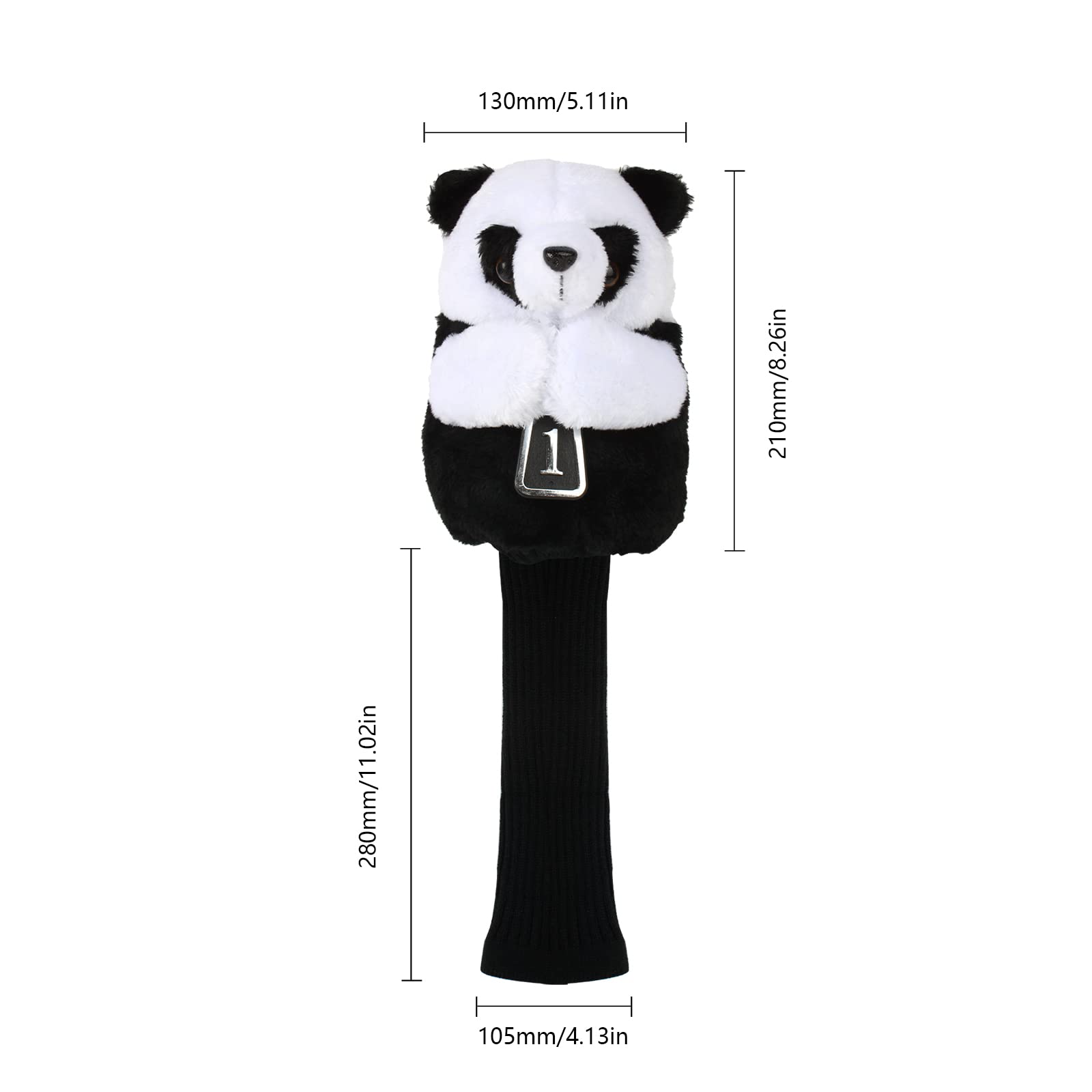 Andux Plush Golf 460cc Driver Wood Club Head Covers Panda MT/MG74