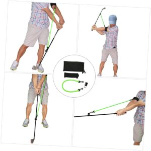 INOOMP 1 Set Swing Trainer Practicing Trainer Golfer Sports Toy Latex Trainer Swinging Trainer Motion Posture Belt Arm Band Trainer Gym Belt Men and Women Cloth Fabric Emulsion