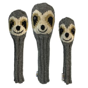 sunfish animal knit wool golf headcover set driver fairway hybrid sloth