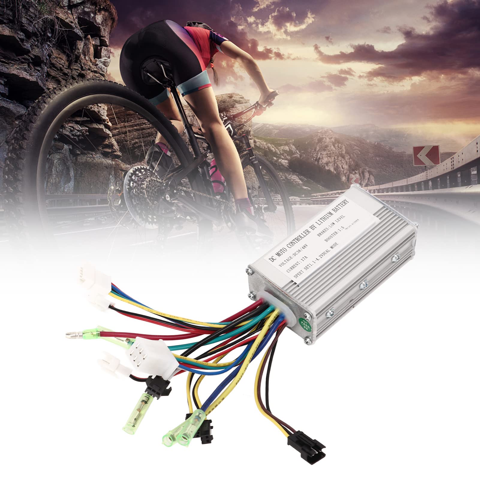 DC Motor Controller with Wire Harness Motor Controller Lithium Battery for Electric 36V 48V 17A