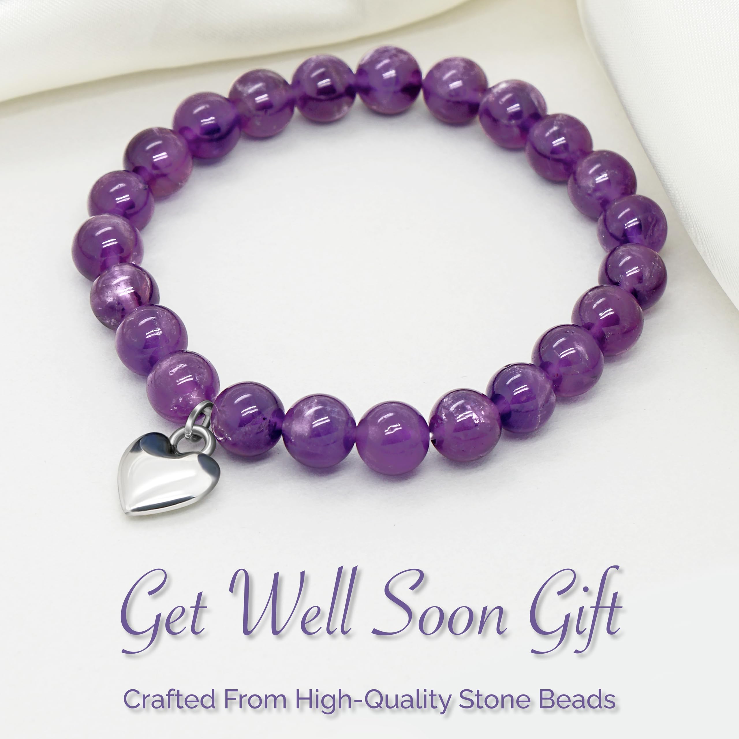 Get Well Gifts for Women After Surgery, and Those Facing Illness or Anxiety to Get Well Soon, Amethyst