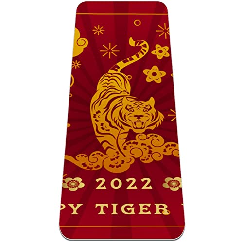 Yoga Mat, Yoga Mats for Home Workout, Workout Mat, Exercise Mats, Pilates Mat, Tiger Chinese Style 2022 New Year