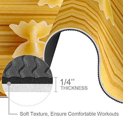 Yoga Mat, Yoga Mats for Home Workout, Workout Mat, Exercise Mats, Pilates Mat, Pasta Food Pictures