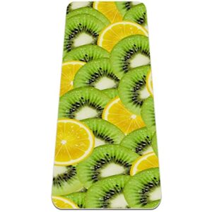 Yoga Mat, Yoga Mats for Home Workout, Workout Mat, Exercise Mats, Pilates Mat, Fruit Lemon Kiwi