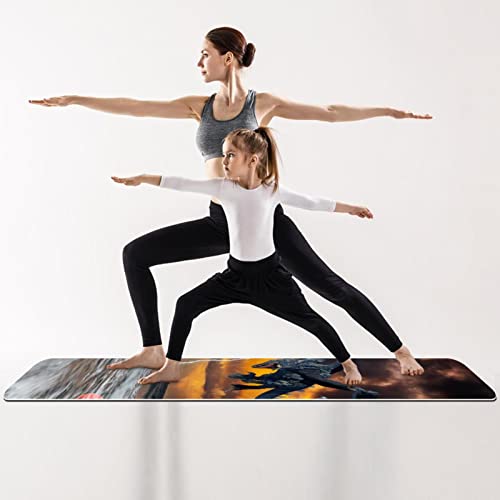 Yoga Mat, Yoga Mats for Home Workout, Workout Mat, Exercise Mats, Pilates Mat, Dragon and Fish