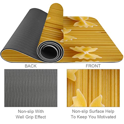 Yoga Mat, Yoga Mats for Home Workout, Workout Mat, Exercise Mats, Pilates Mat, Pasta Food Pictures