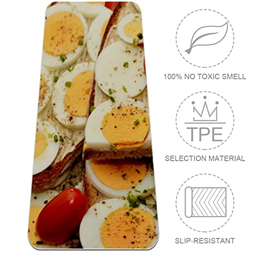 Yoga Mat, Yoga Mats for Home Workout, Workout Mat, Exercise Mats, Pilates Mat, Egg Sandwich Pictures