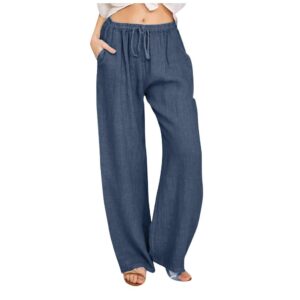 jbyrvq harem sweatpants for women boho cotton linen capri pants summer casual loose baggy yoga trousers1