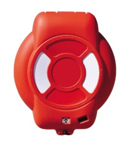 glasdon guardian 30" life ring cabinet (red) – water safety equipment (wall mounting)