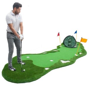 cghhome golf practice blanket, 1 * 3m fast grass slope training blanket, home chipping practice machine mini green, professional golf training equipment