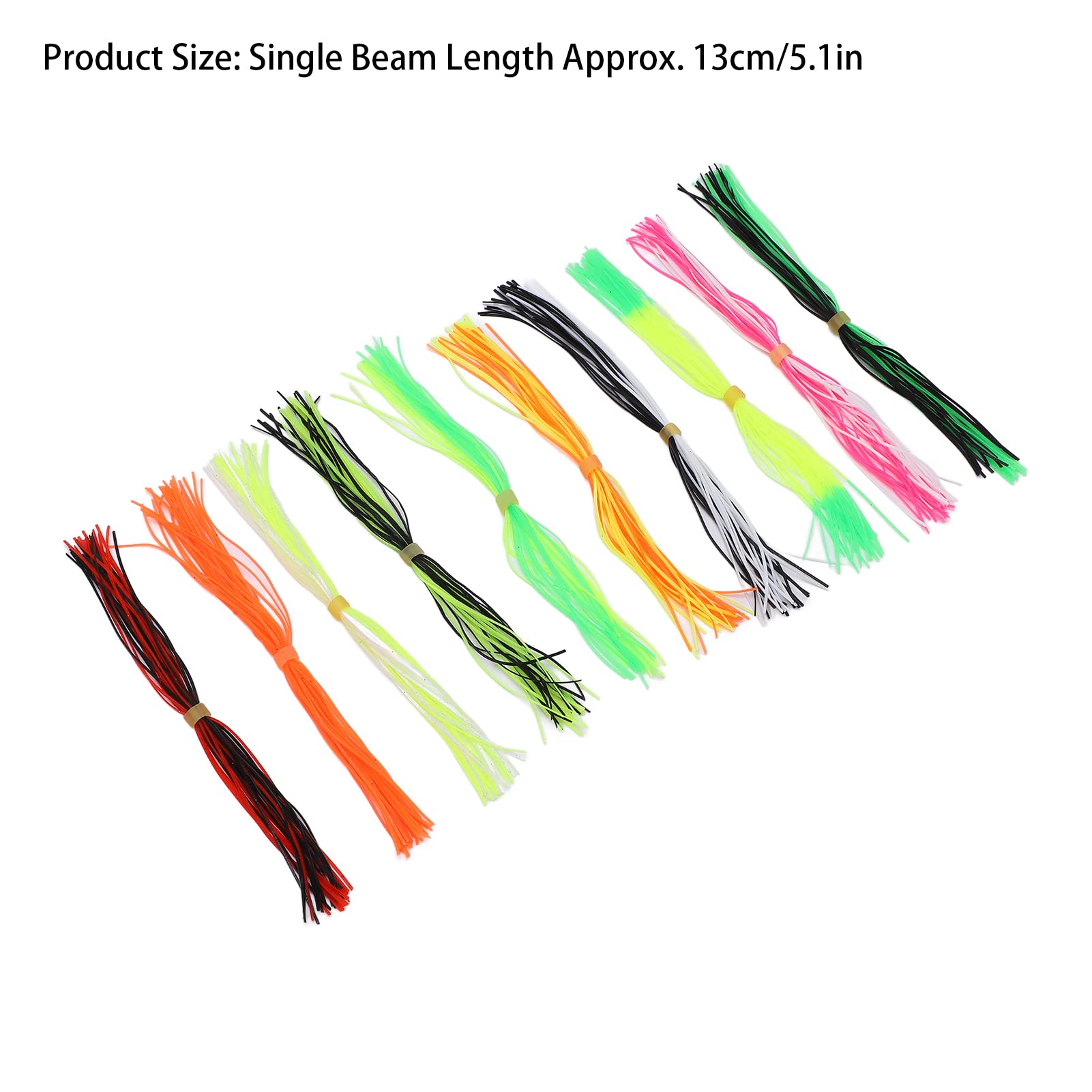 Silicone Jig Skirts, Fishing Skirt for Lures, Fishing Skirt Baits, Fishing Jig Baits Skirts for Trout Fishing, Environmental Friendly Fishing Skirt Personally Constructed Fishing Lures Accessories