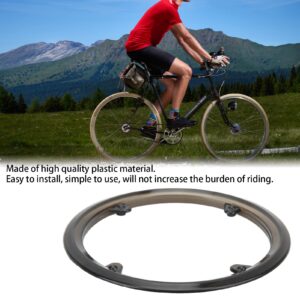 plplaaoo Chain Guard Protector, Bicycle Sprocket Protective Cover, Bike Chain Guard Protector Mountain, with 4 Holes Plastic Bike Chainwheel Protective Guard Cover Black for Road Bike Mountain BIK