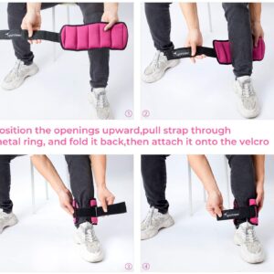 Sportneer Adjustable Ankle Weights+Handheld EVA Foam Roller Massage Stick