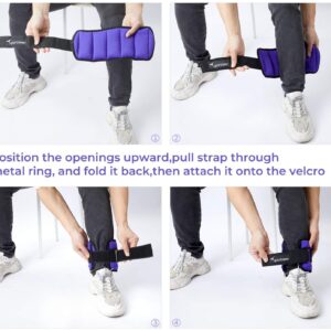 Sportneer Adjustable Ankle Weights+Handheld EVA Foam Roller Massage Stick