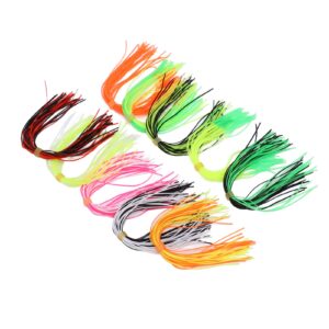 Silicone Jig Skirts, Fishing Skirt for Lures, Fishing Skirt Baits, Fishing Jig Baits Skirts for Trout Fishing, Environmental Friendly Fishing Skirt Personally Constructed Fishing Lures Accessories