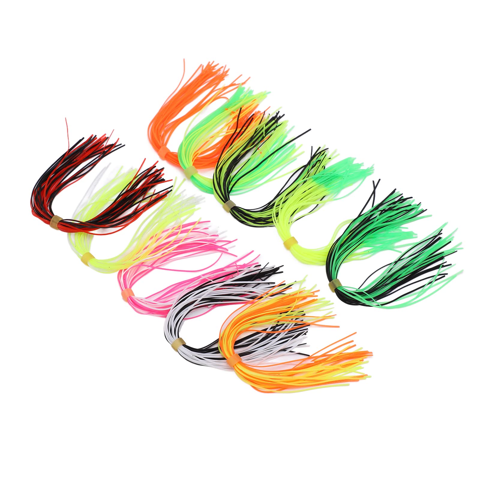 Silicone Jig Skirts, Fishing Skirt for Lures, Fishing Skirt Baits, Fishing Jig Baits Skirts for Trout Fishing, Environmental Friendly Fishing Skirt Personally Constructed Fishing Lures Accessories