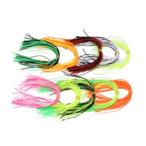 Silicone Jig Skirts, Fishing Skirt for Lures, Fishing Skirt Baits, Fishing Jig Baits Skirts for Trout Fishing, Environmental Friendly Fishing Skirt Personally Constructed Fishing Lures Accessories