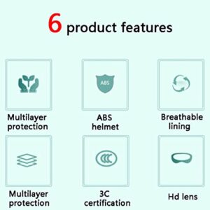 Adult Motorcycle Half Helmet, DOT Approved ABS Open Face Personalized Helmet, for Unisex Youth with Visor Goggles, Outdoor Chopper Scooter Moped Cruiser Electric Bicycle Helmet-F-54-61cm