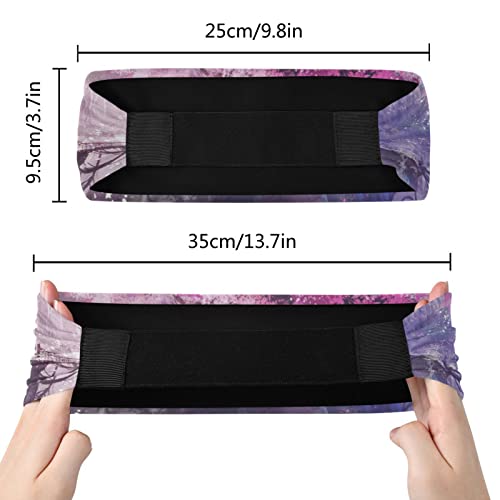 Unisex Workout Headbands Blossom-Cherry-Tree-Landscape Elastic Yoga Sweatband Stretchy Sports Hairband