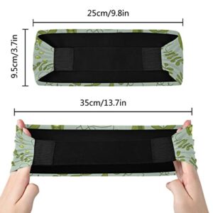 Unisex Workout Headbands Green-peas-Leave-Blue Elastic Yoga Sweatband Stretchy Sports Hairband