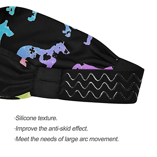 Unisex Workout Headbands Great-dane-Heart-Love Elastic Yoga Sweatband Stretchy Sports Hairband