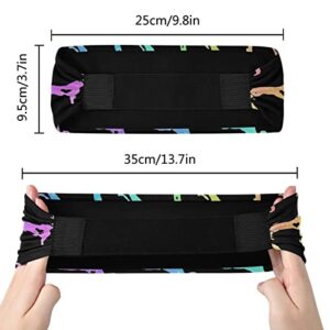 Unisex Workout Headbands Great-dane-Heart-Love Elastic Yoga Sweatband Stretchy Sports Hairband