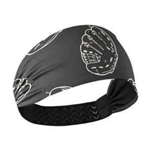 unisex workout headbands catcher-baseball-team-japen-pride elastic yoga sweatband stretchy sports hairband