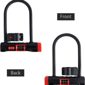 DULASP Bike U-Lock Password Code Bicycle U Lock Anti-Theft Road Bike Motorcycle Bike U Lock Steel Safety Heavy Duty Bicycle U-Locks U-Lock