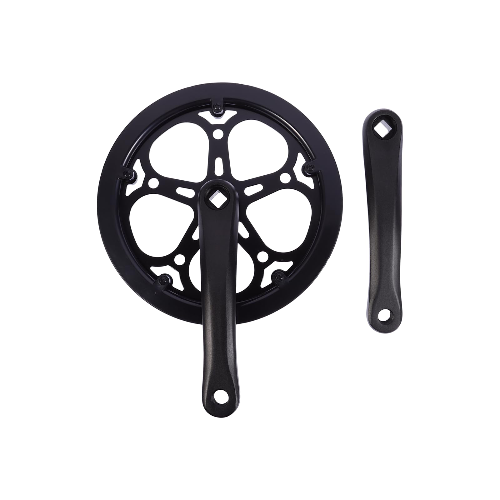 Homoyoyo P_b0936qsxxd Single Crank Set with 1 Cranks, 52T 170mm Black Crankset Single Chain Wheel Bike Accessories Crankarms for Mountain Road Bike 52t Crankset