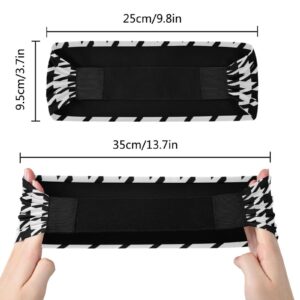 Unisex Workout Headbands Houndstooth-Tartan-Black-White Elastic Yoga Sweatband Stretchy Sports Hairband