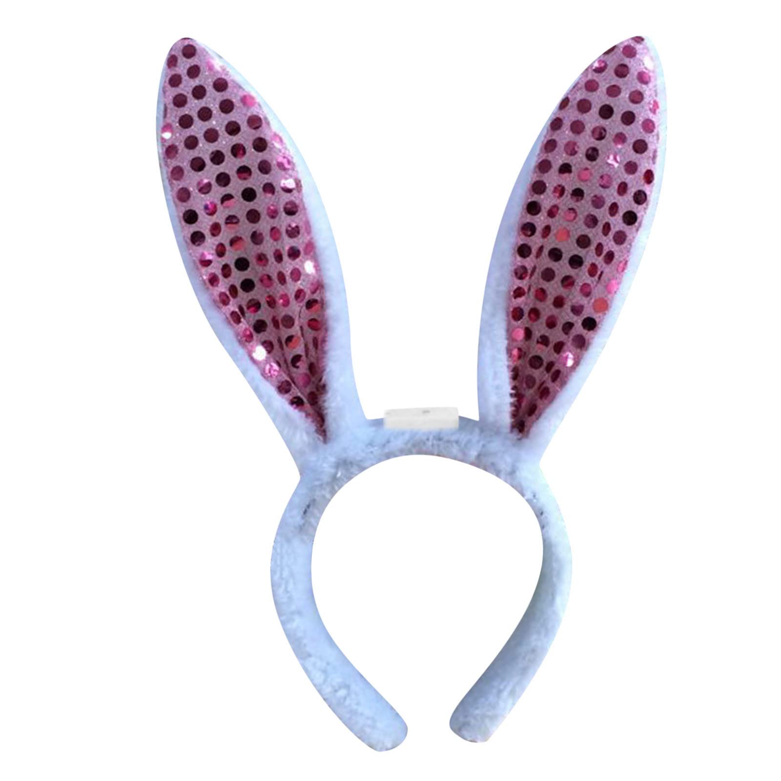 Easter Day Rabbit Ear Headband for Women Kids Plush Bunny Ears Hair Bands Funny Cute Soft Easter Party Favors Cosplay Birthday Decoration Hair Accessory Headwear for Holiday Adult Children Photo Props