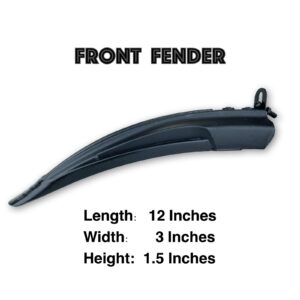 RNX Black Mountain Bike Mud Guard Front and Rear Fenders Set, Wide, Universal, Adjustable