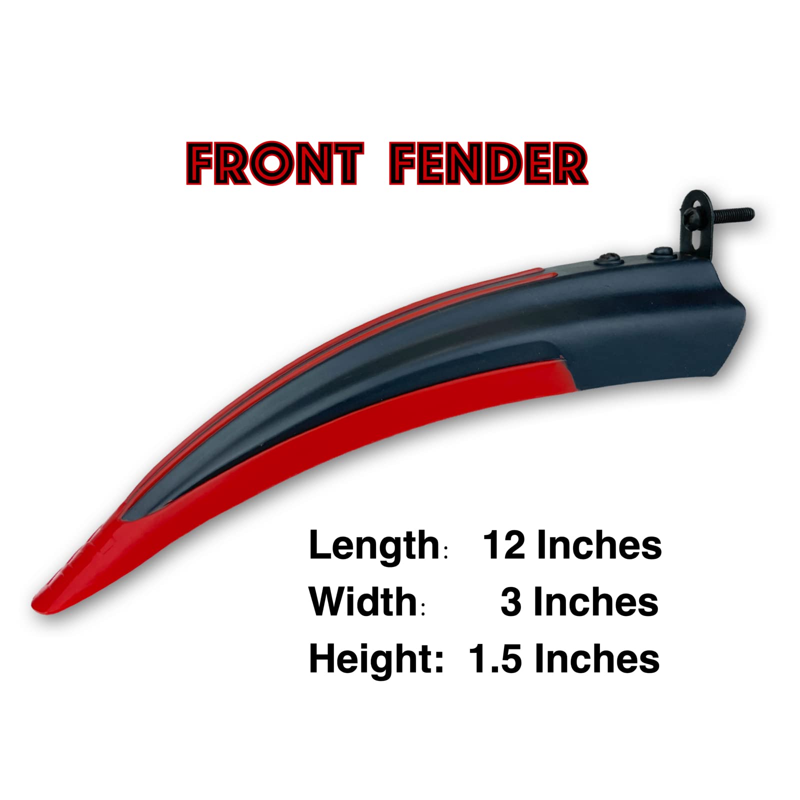 RNX Red Mountain Bike Mud Guard Front and Rear Fenders Set, Wide, Universal, Adjustable