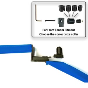 RNX Blue Mountain Bike Mud Guard Set Front and Rear Fenders, Wide, Universal, Adjustable