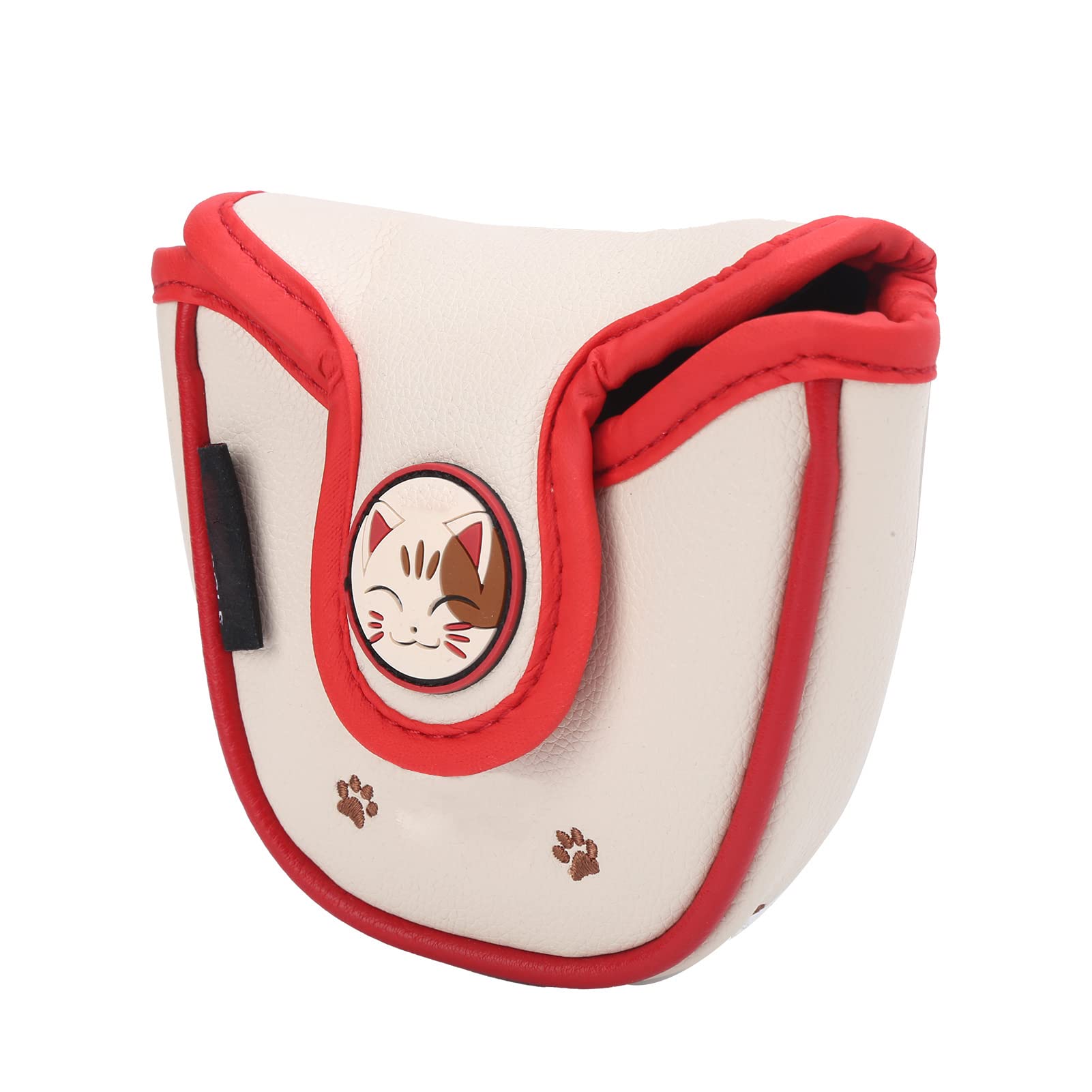 TYTOGE Center Shaft Putter Cover, Lucky Cat Waterproof Mallet Head Cover Center Putter Headcover Guard Protector