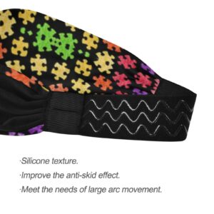 Unisex Workout Headbands Colorful-Autism-Awareness Elastic Yoga Sweatband Stretchy Sports Hairband