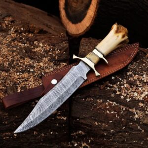 Damascus Steel Hunting Knives - Custom Handmade knife - Hand Forged Damascus steel Knife