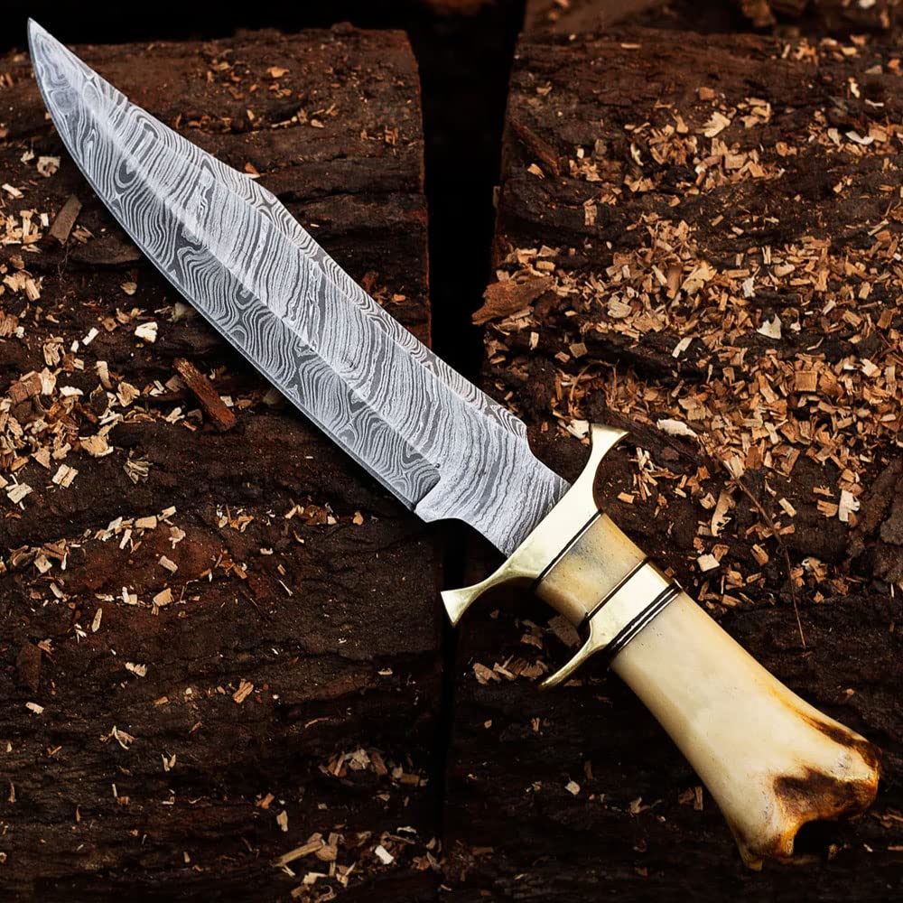 Damascus Steel Hunting Knives - Custom Handmade knife - Hand Forged Damascus steel Knife