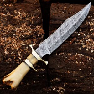 Damascus Steel Hunting Knives - Custom Handmade knife - Hand Forged Damascus steel Knife