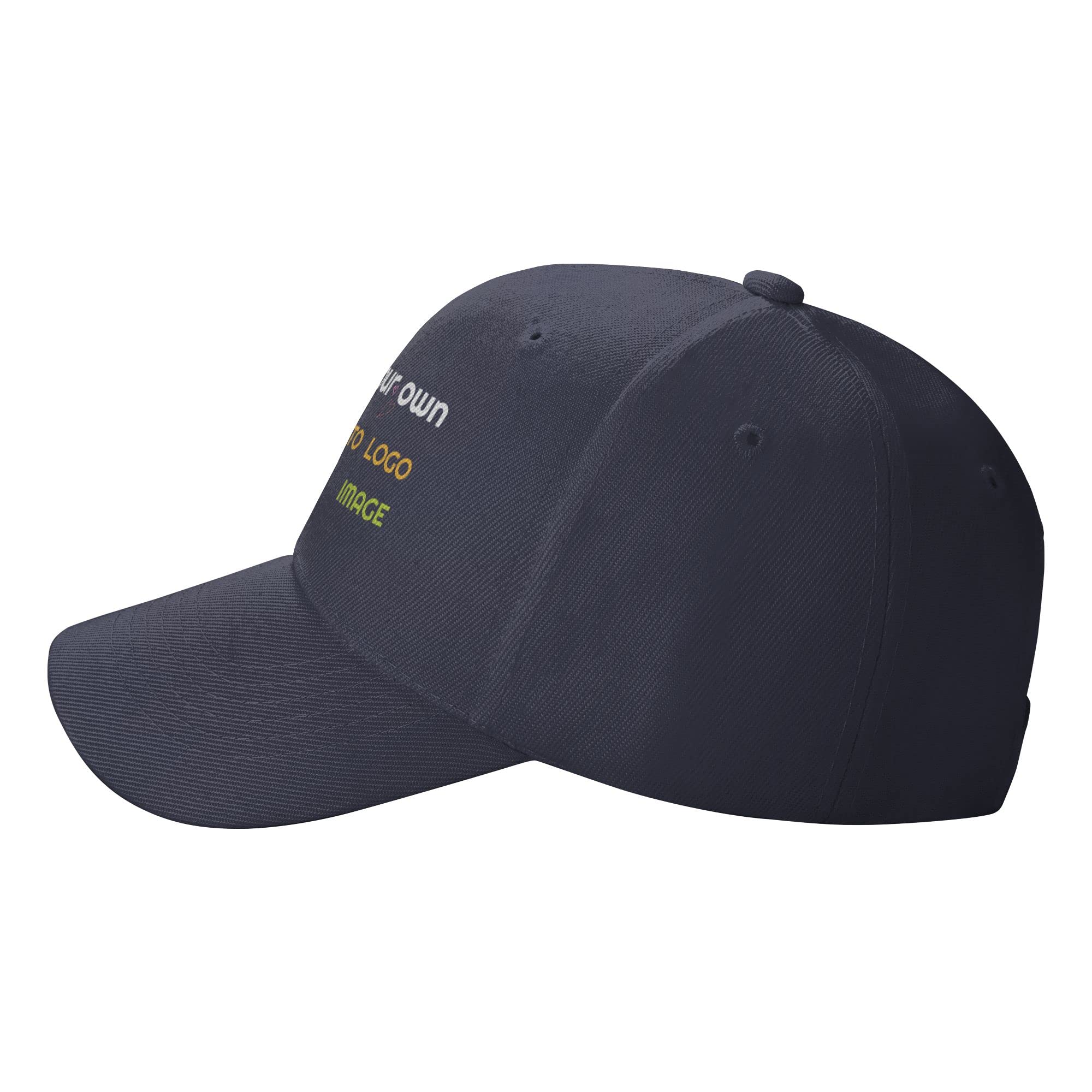 Dargr Custom Baseball Cap Design Your Own for Men and Women Use Logo Photo Text from Phone Support Group Buy Navy Blue