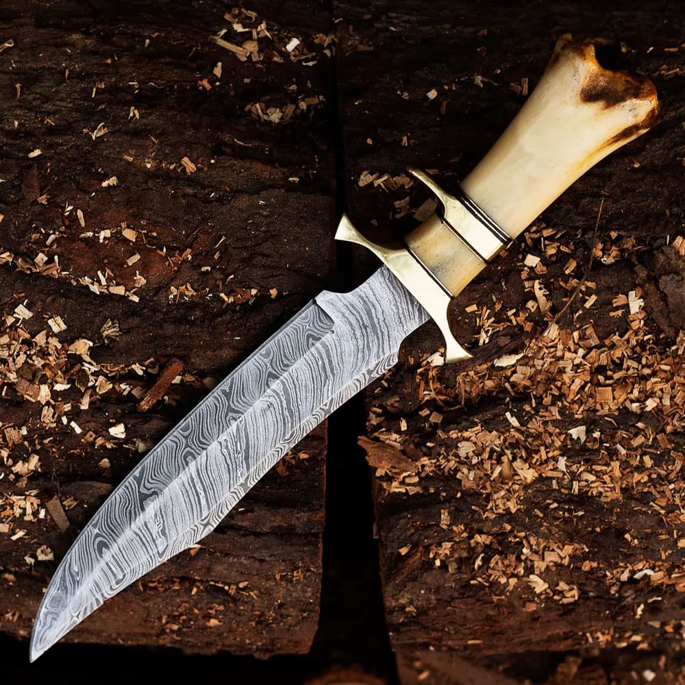 Damascus Steel Hunting Knives - Custom Handmade knife - Hand Forged Damascus steel Knife