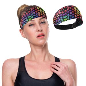 Unisex Workout Headbands Colorful-Autism-Awareness Elastic Yoga Sweatband Stretchy Sports Hairband